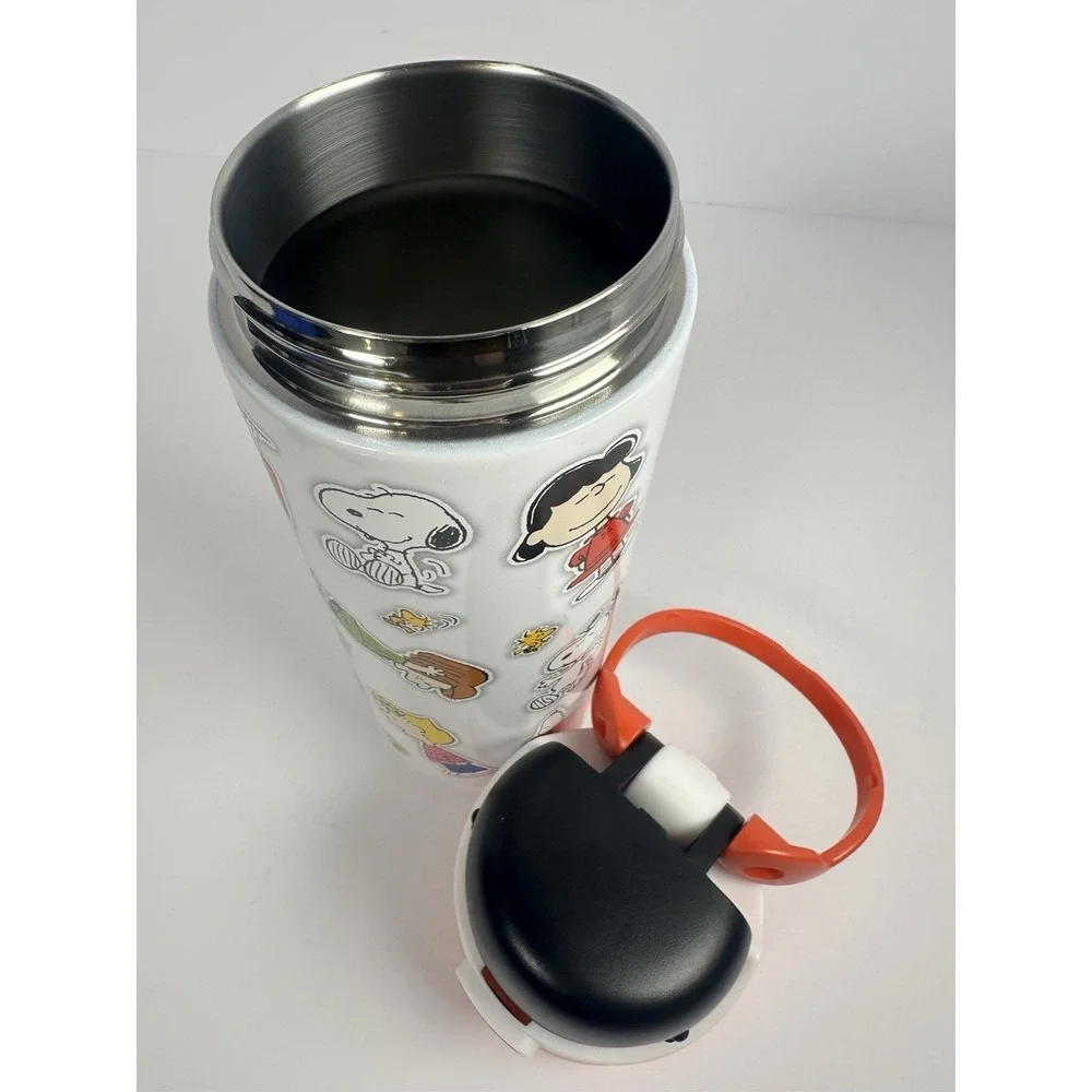 Peanuts Snoopy Charlie Brown Stainless Steel Travel Tumbler Flip Lid